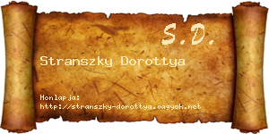 Stranszky Dorottya névjegykártya