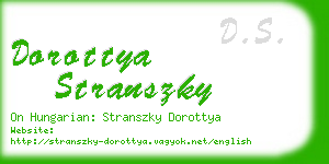 dorottya stranszky business card